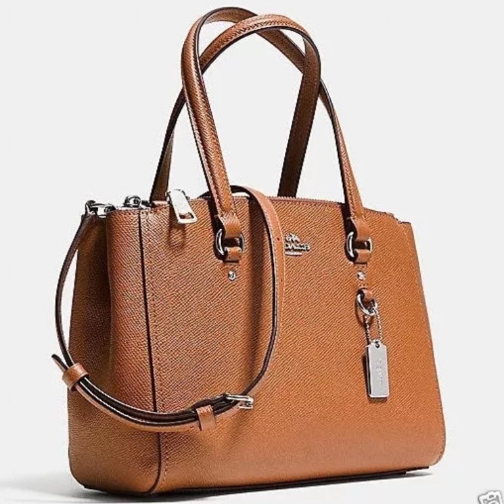 COACH SADDLE CROSSGRAIN LEATHER STANTON 26 SATCHEL